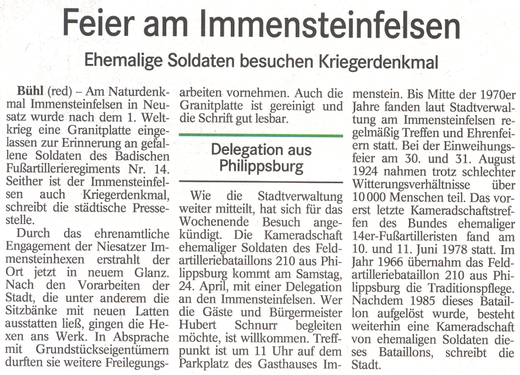 Badisches Tagblatt 20.04.2010