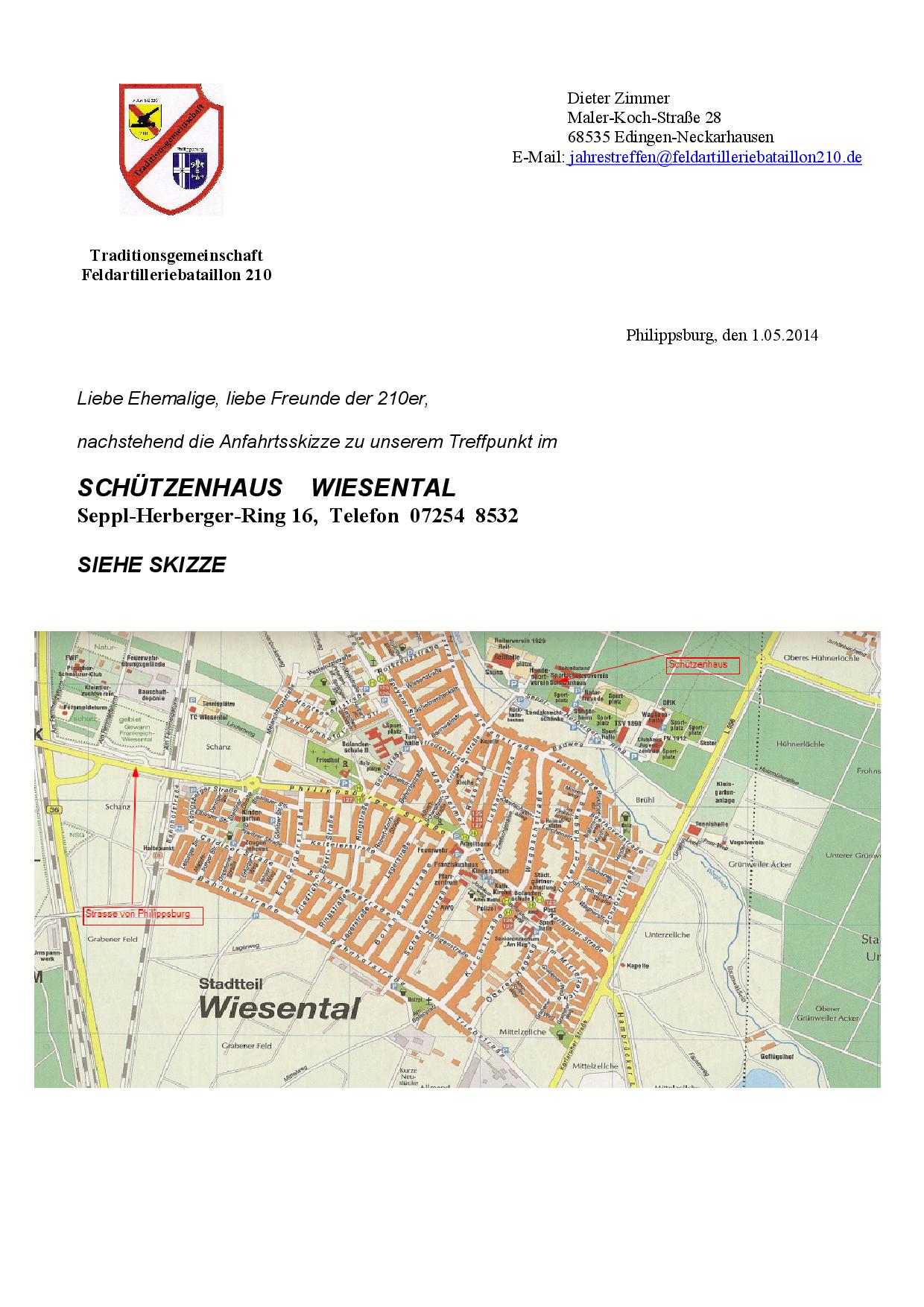 Einladungsschreiben Skizze Schützenhaus Wiesental 2014-001