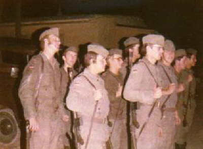 Kurz vor dem Antreten